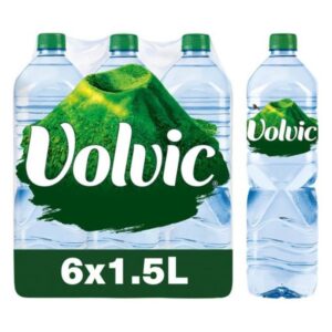 VOLVIC NATURAL SPRING WATER, 1.5- LITER BOTTLES