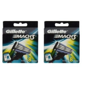 GILLETTE MACH3 REFILL CARTRIDGES, 8 COUNT (PACK OF 2) + BEARD SHAPING TOOL
