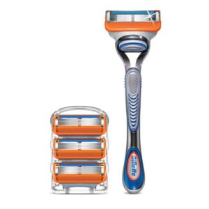 GILLETTE FUSION5 MEN?S RAZOR HANDLE + 4 BLADE REFILLS