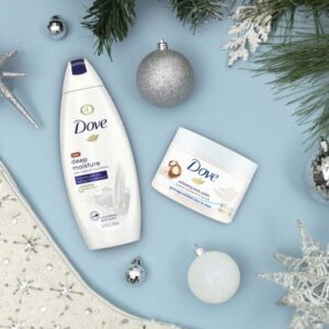 DOVE NOURISHING BEAUTY HOLIDAY GIFT SET (BODY WASH, BODY POLISH, POUF)