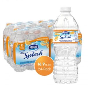 NESTLE SPLASH WATER, MANDARIN ORANGE FLAVOR, 16.9 FL OZ PLASTIC BOTTLES